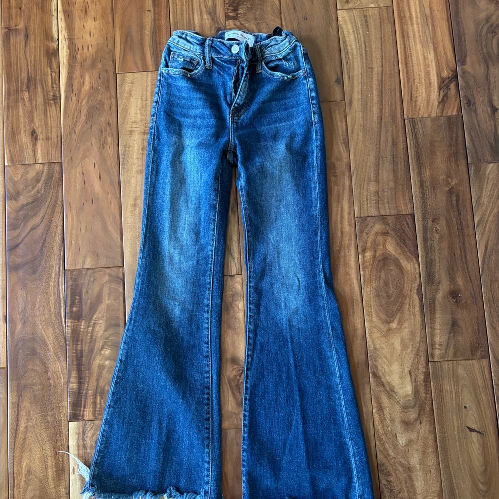 Flying Monkey Dark Blue Flare Jeans